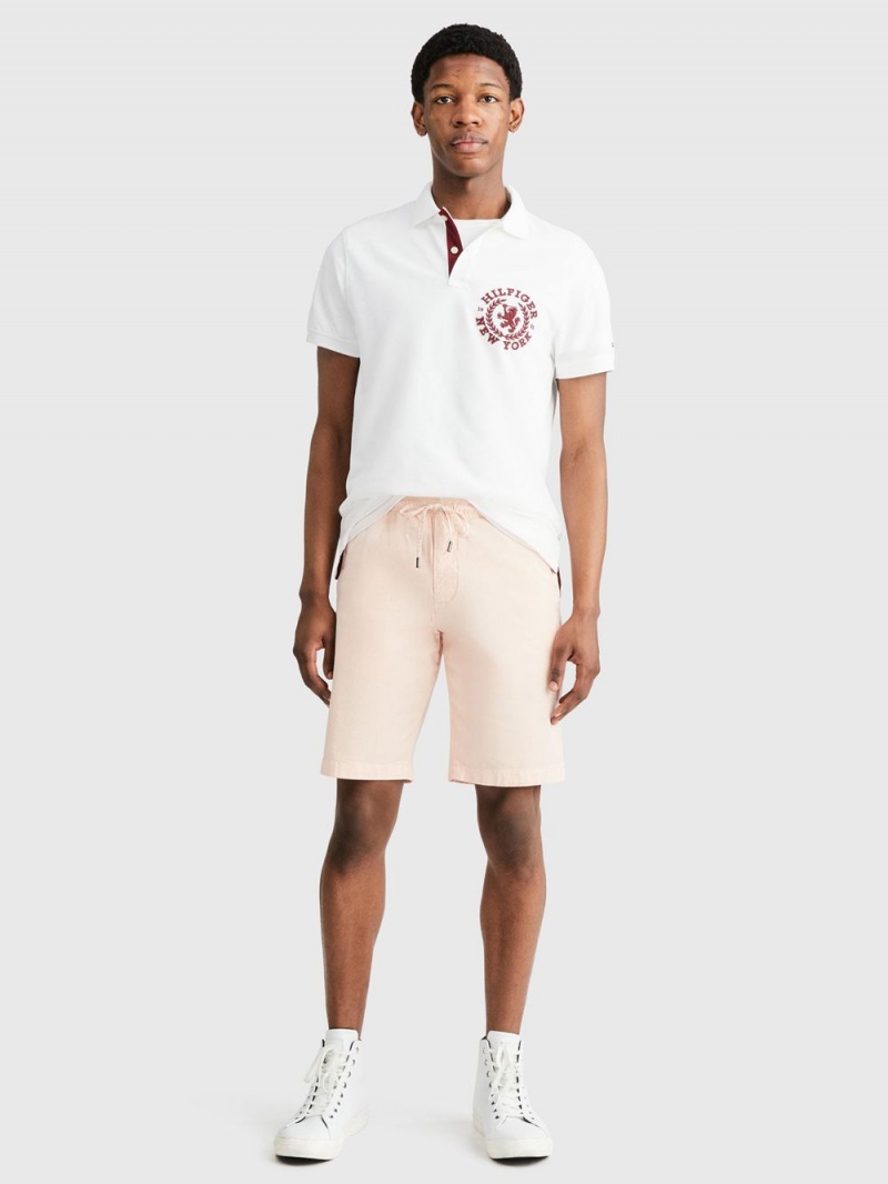 Tommy Hilfiger Harlem Premium Relaxed Twill Shorts Herr Rosa | 168-MVRIFD