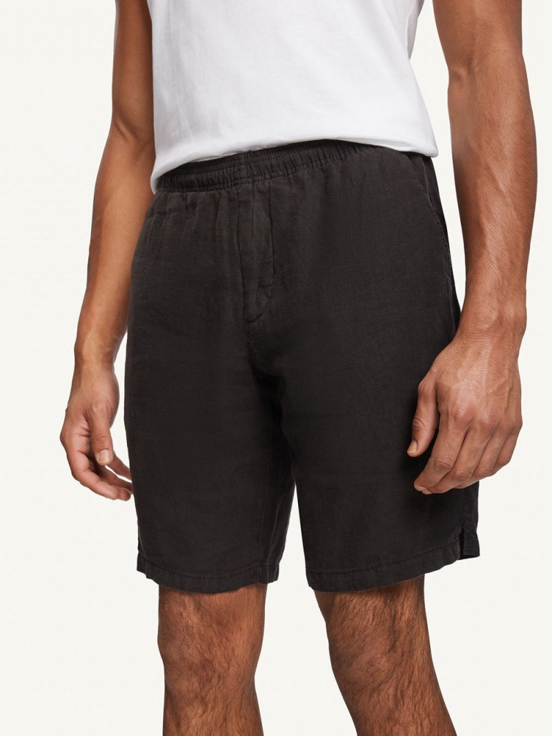 Tommy Hilfiger Harlem Pull On Linen Shorts Herr Svarta | 217-KZJHWU