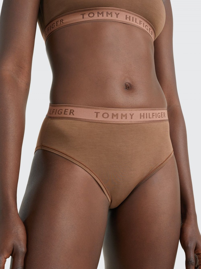 Tommy Hilfiger High Midja Briefs Underkläder Dam Bruna | 145-SGXAEC