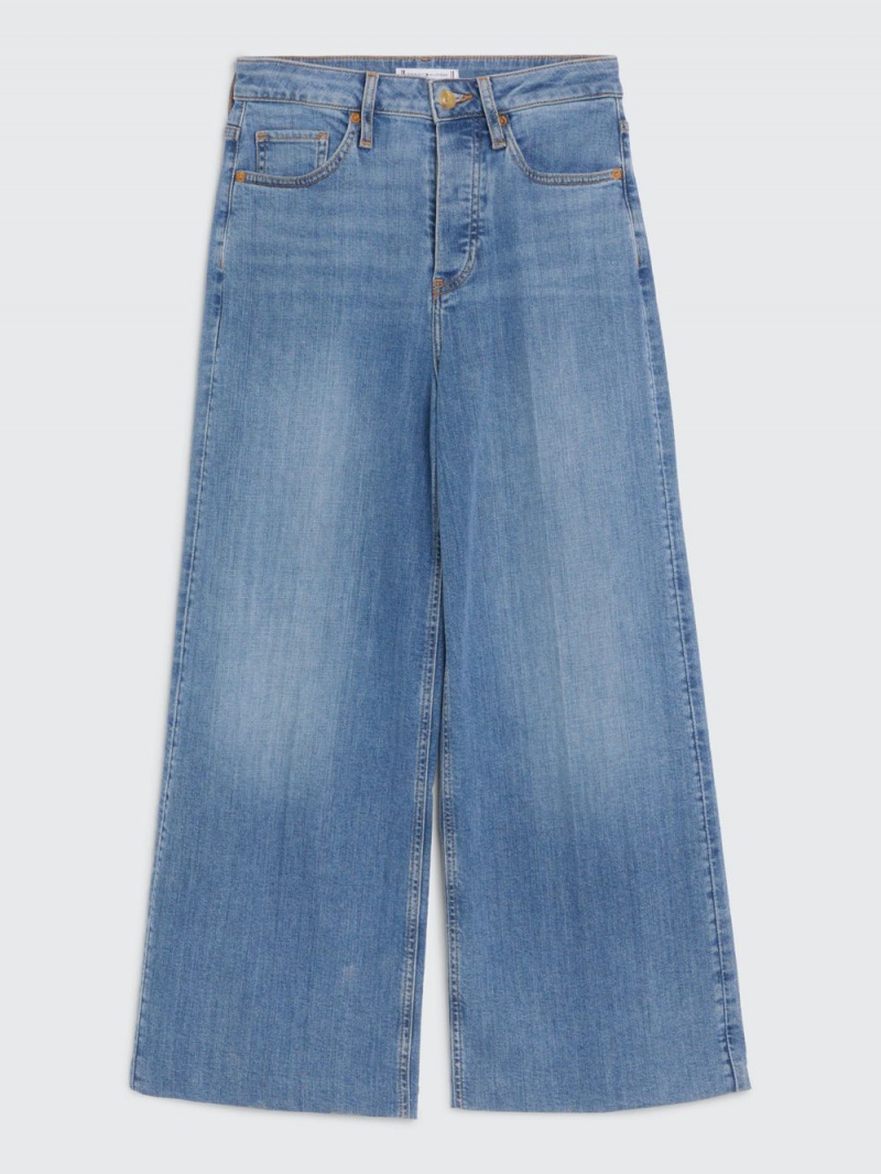 Tommy Hilfiger High Rise Breda Leg Jeans Dam Blå | 983-AVKMOL