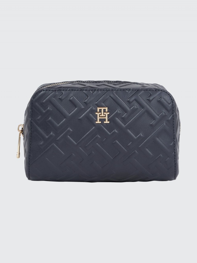 Tommy Hilfiger Iconic Embossed Monogram Wash Väskor Dam Marinblå | 398-QNTPJA