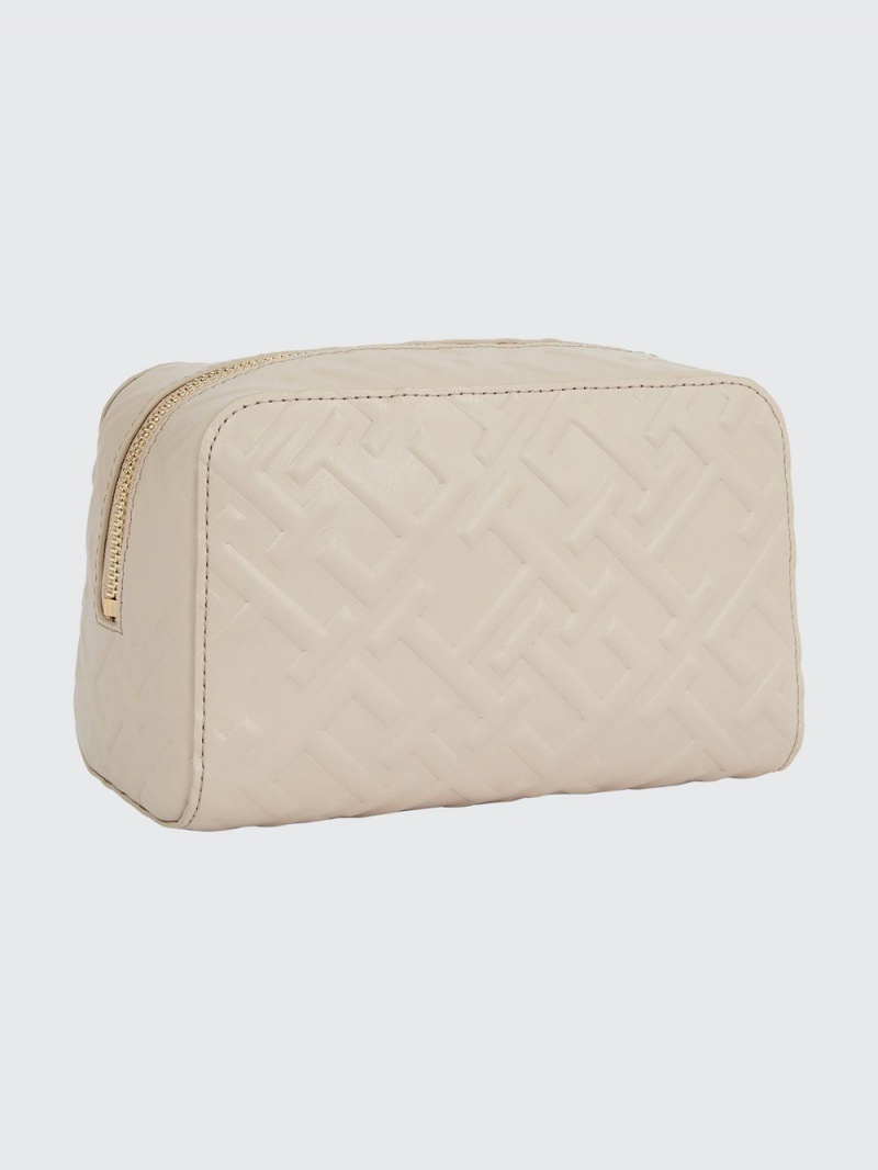 Tommy Hilfiger Iconic Embossed Monogram Wash Väskor Dam Beige | 458-XZMOBN