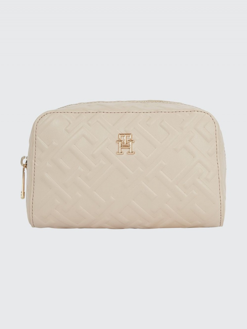 Tommy Hilfiger Iconic Embossed Monogram Wash Väskor Dam Beige | 458-XZMOBN