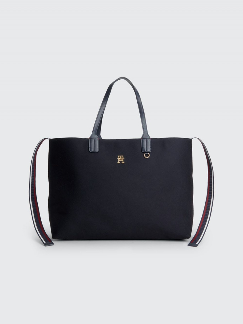 Tommy Hilfiger Iconic Recycled Twill Tote Väskor Dam Blå | 018-VFNXOD