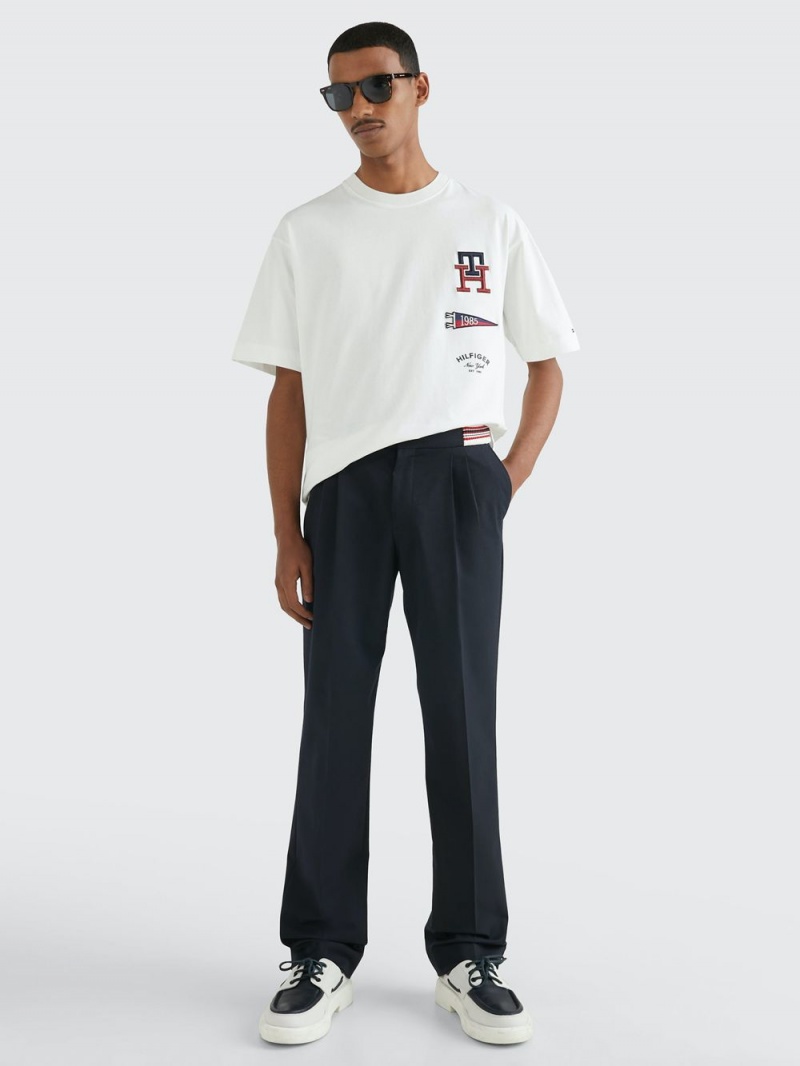 Tommy Hilfiger Icons Archive Fit Logo T-shirt Herr Vita | 316-YVAZIE