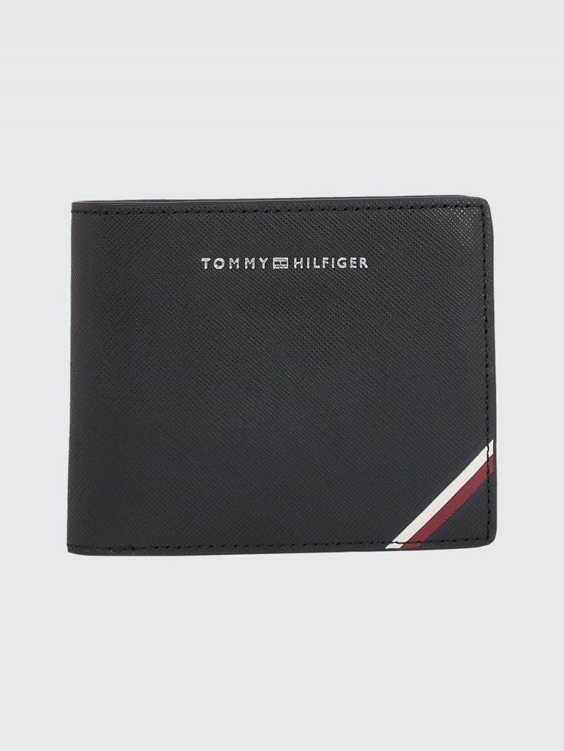 Tommy Hilfiger Läder Card And Coin Flap Plånbok Herr Svarta | 192-HGNPQD