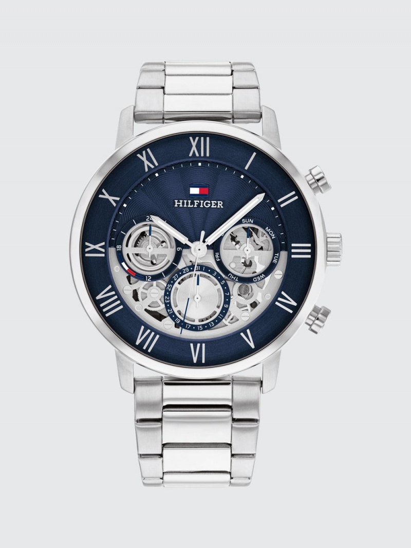 Tommy Hilfiger Legend Stainless Steel Navy Dial Klocka Herr Marinblå | 642-PKMWDE