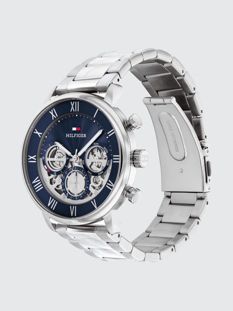 Tommy Hilfiger Legend Stainless Steel Navy Dial Klocka Herr Marinblå | 642-PKMWDE