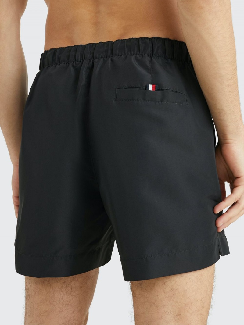 Tommy Hilfiger Logo Mid Length Badshorts Herr Svarta | 910-KDBICY