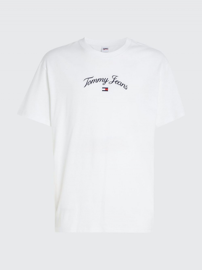 Tommy Hilfiger Logo Relaxed Fit T-shirt Herr Vita | 194-YTHUCI