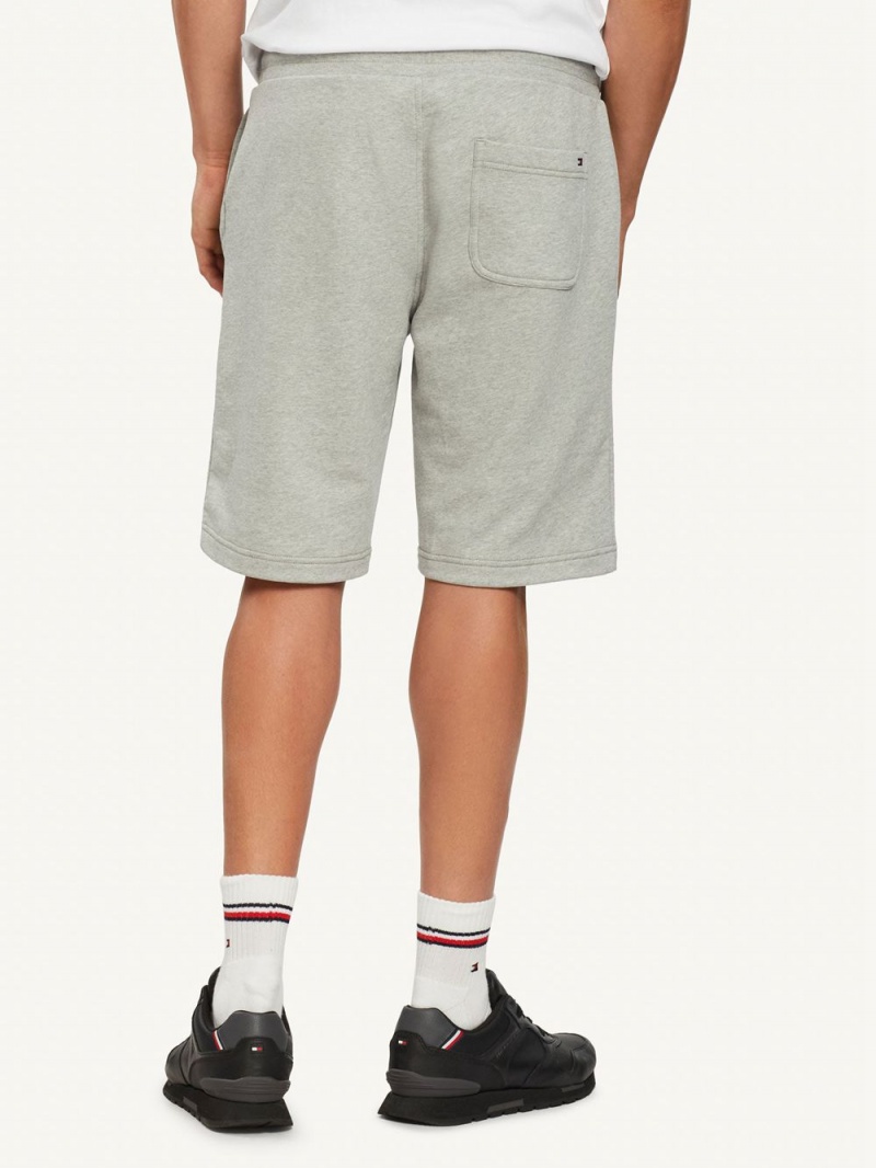 Tommy Hilfiger Logo Sweat Shorts Herr Grå | 053-ROHFVS