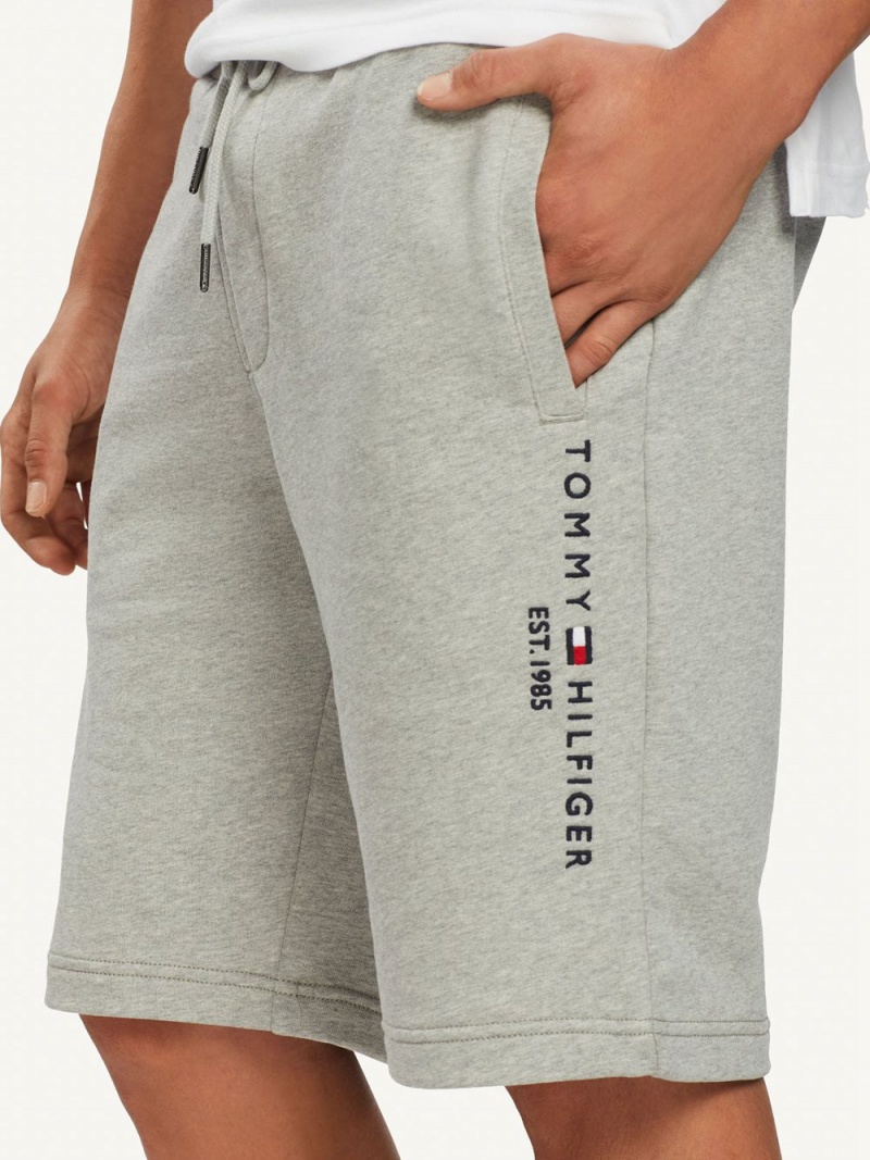 Tommy Hilfiger Logo Sweat Shorts Herr Grå | 053-ROHFVS