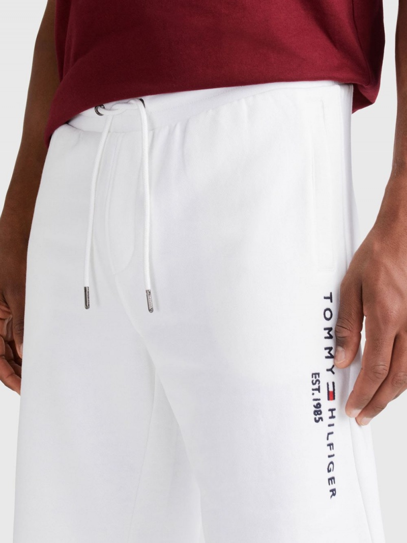 Tommy Hilfiger Logo Sweat Shorts Herr Vita | 602-FYRTCA