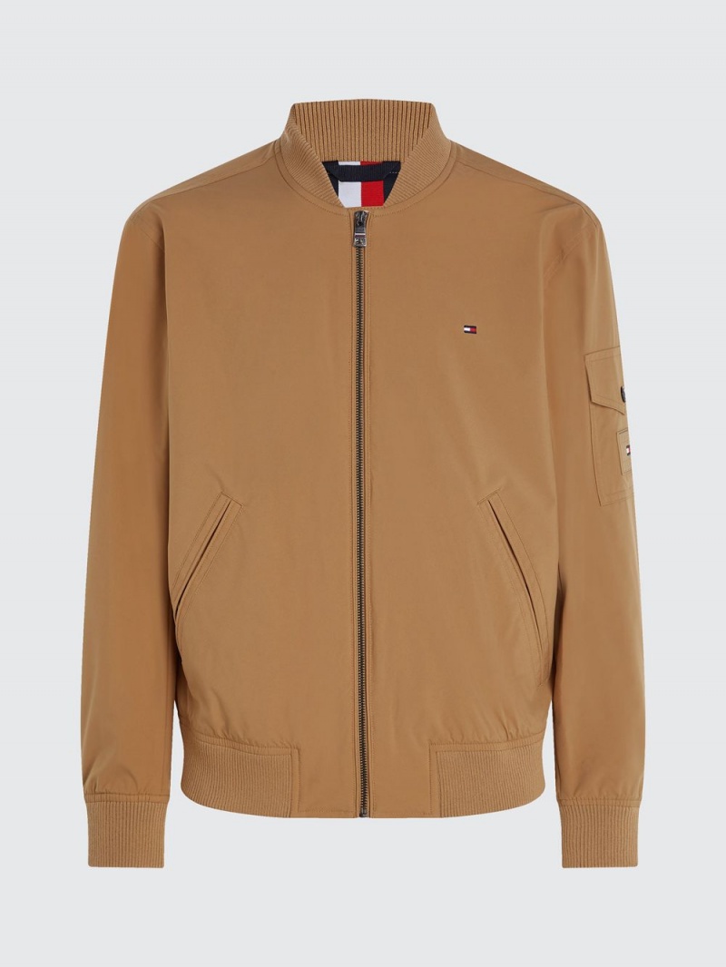 Tommy Hilfiger Lätta Bomber Jackor Herr Khaki | 281-TXUGJS