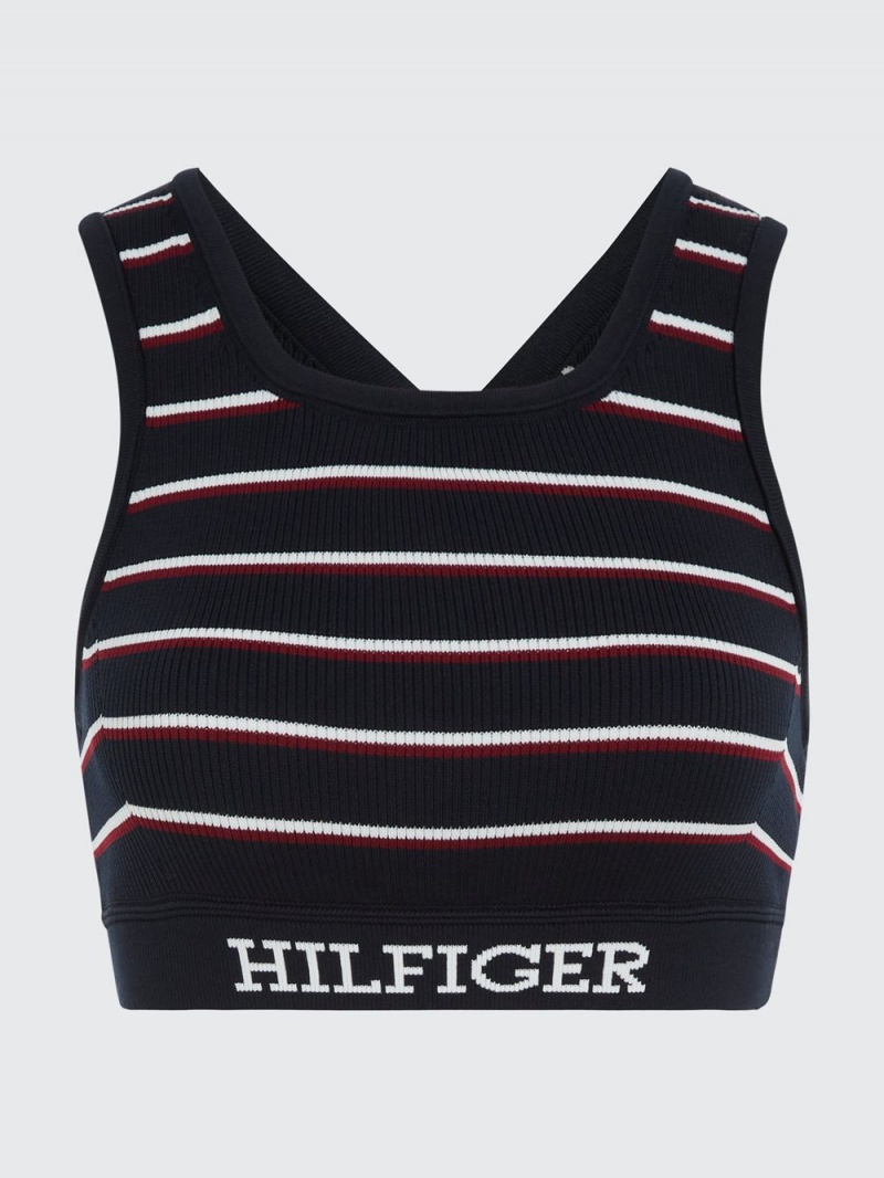 Tommy Hilfiger Mager Fit Jumper BH Dam Blå | 648-FJCNTR