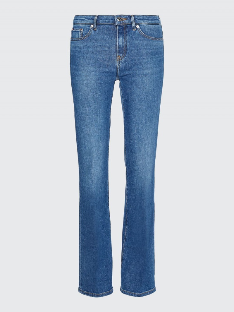 Tommy Hilfiger Mid Rise Bootcut Faded Jeans Dam Blå | 398-WUROIE