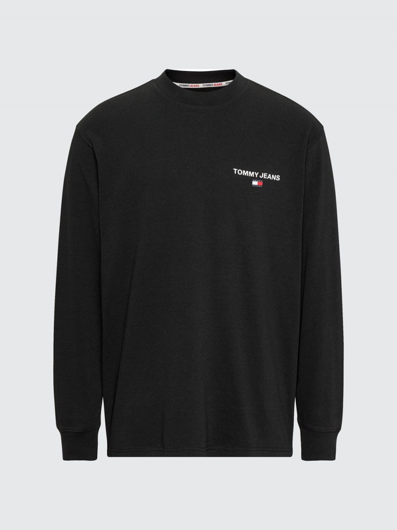 Tommy Hilfiger Mock Neck Long Sleeve T-shirt Herr Svarta | 192-NMQVCS