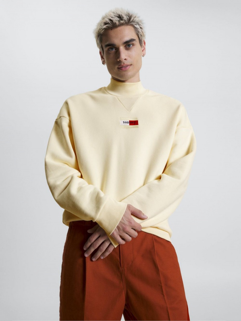 Tommy Hilfiger Mock Turtleneck Tröjor Herr Beige | 947-WROCIV