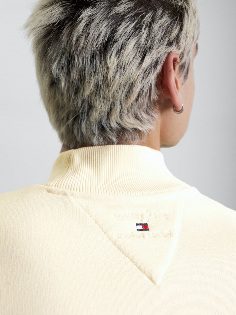 Tommy Hilfiger Mock Turtleneck Tröjor Herr Beige | 947-WROCIV