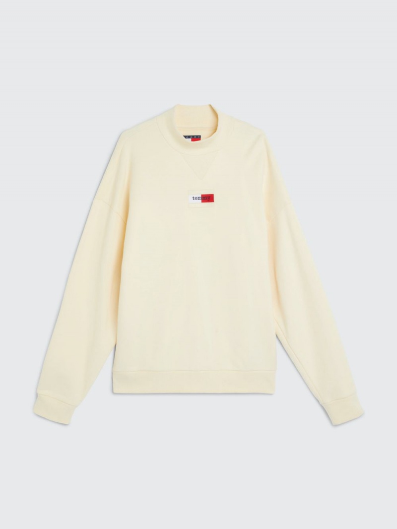 Tommy Hilfiger Mock Turtleneck Tröjor Herr Beige | 947-WROCIV