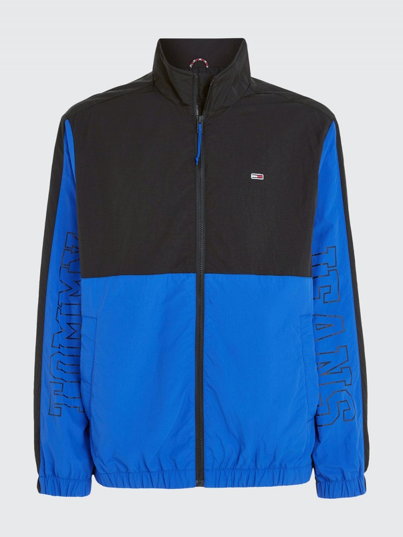 Tommy Hilfiger Modern Relaxed Logo Zip-Thru Jackor Herr Blå Svarta | 042-LIPBRD