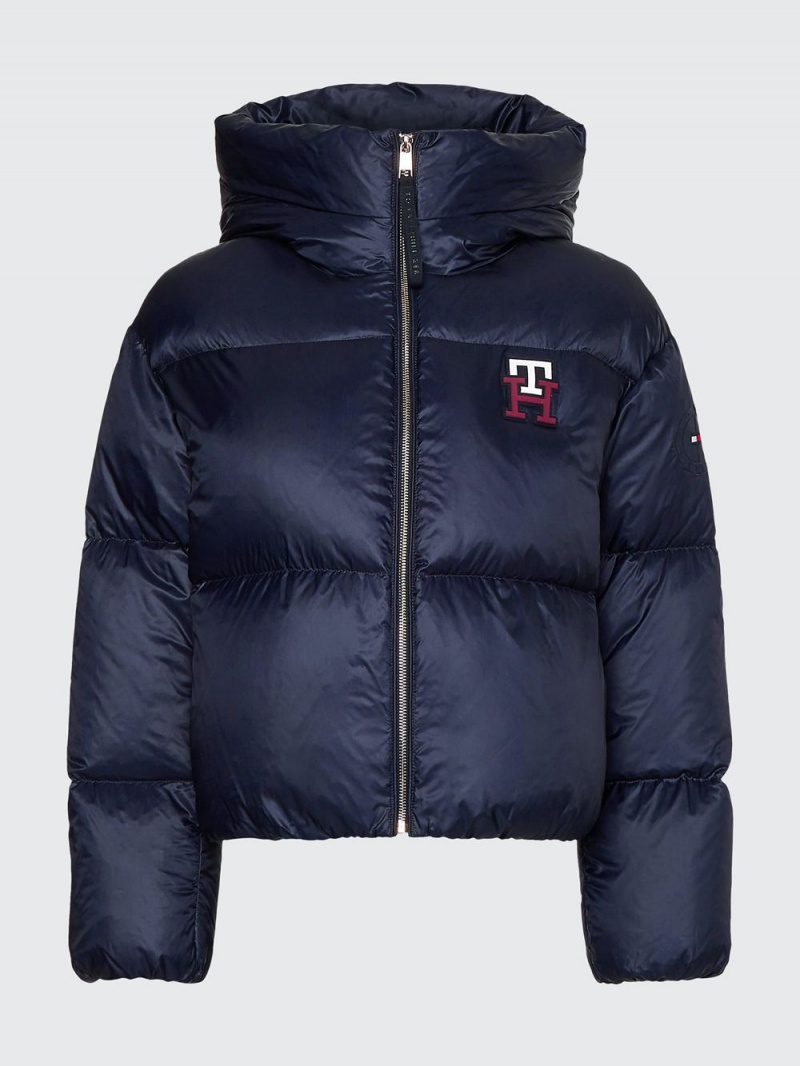 Tommy Hilfiger Monogram Down-Filled Jackor Dam Marinblå | 682-GAYPTU