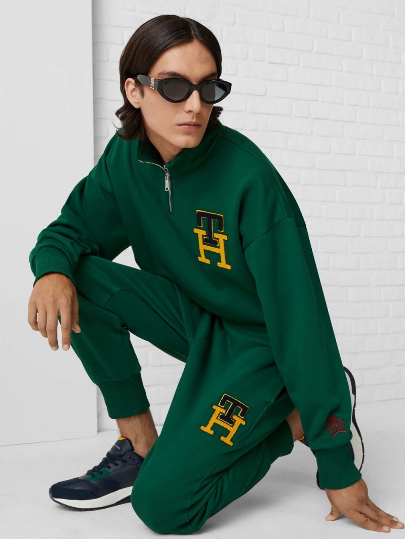 Tommy Hilfiger Monogram Relaxed Fit Mjukisbyxor Herr Gröna | 510-KBUDHF