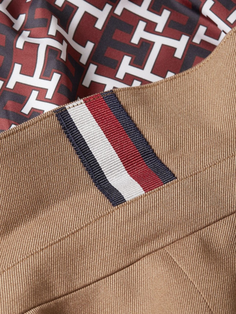 Tommy Hilfiger Monogram Single-Breasted Blazer Dam Khaki | 245-OYVEHF