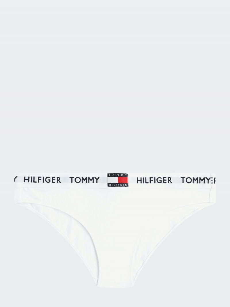 Tommy Hilfiger Organic Bomull Blend Waistband Briefs Underkläder Dam Vita | 135-IZSXVB