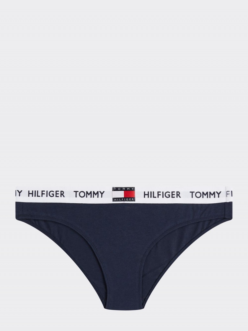 Tommy Hilfiger Organic Bomull Blend Waistband Briefs Underkläder Dam Marinblå | 204-FAGLNJ