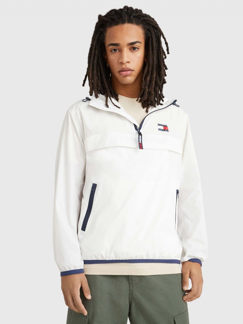 Tommy Hilfiger Packable Popover Chicago Windbreaker Jackor Herr Vita | 518-KAQODG