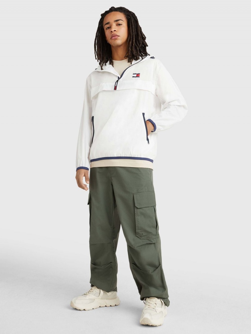 Tommy Hilfiger Packable Popover Chicago Windbreaker Jackor Herr Vita | 518-KAQODG