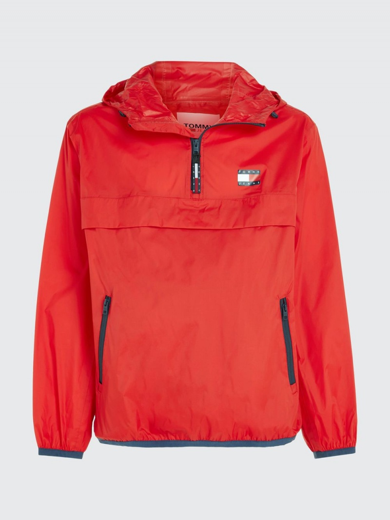 Tommy Hilfiger Packable Popover Chicago Windbreaker Jackor Herr Röda | 253-HAMEBL