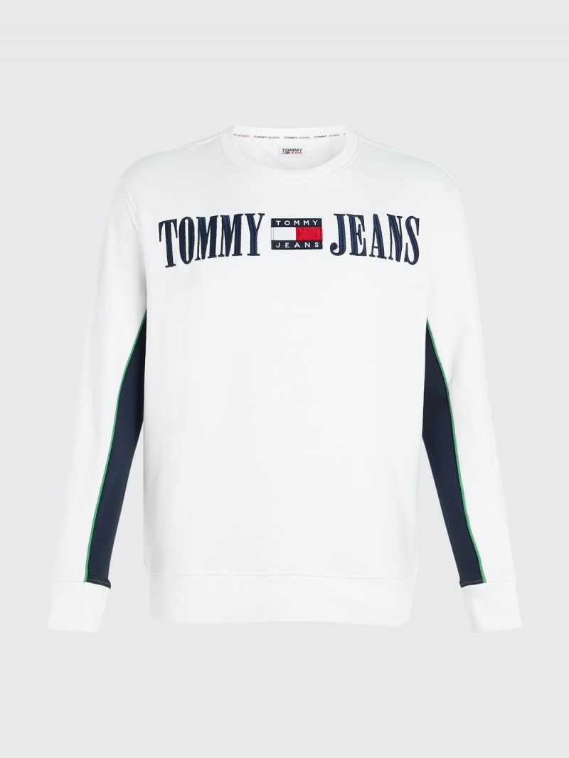 Tommy Hilfiger Plus Archive Crew Tröjor Herr Vita | 364-JWGLNH