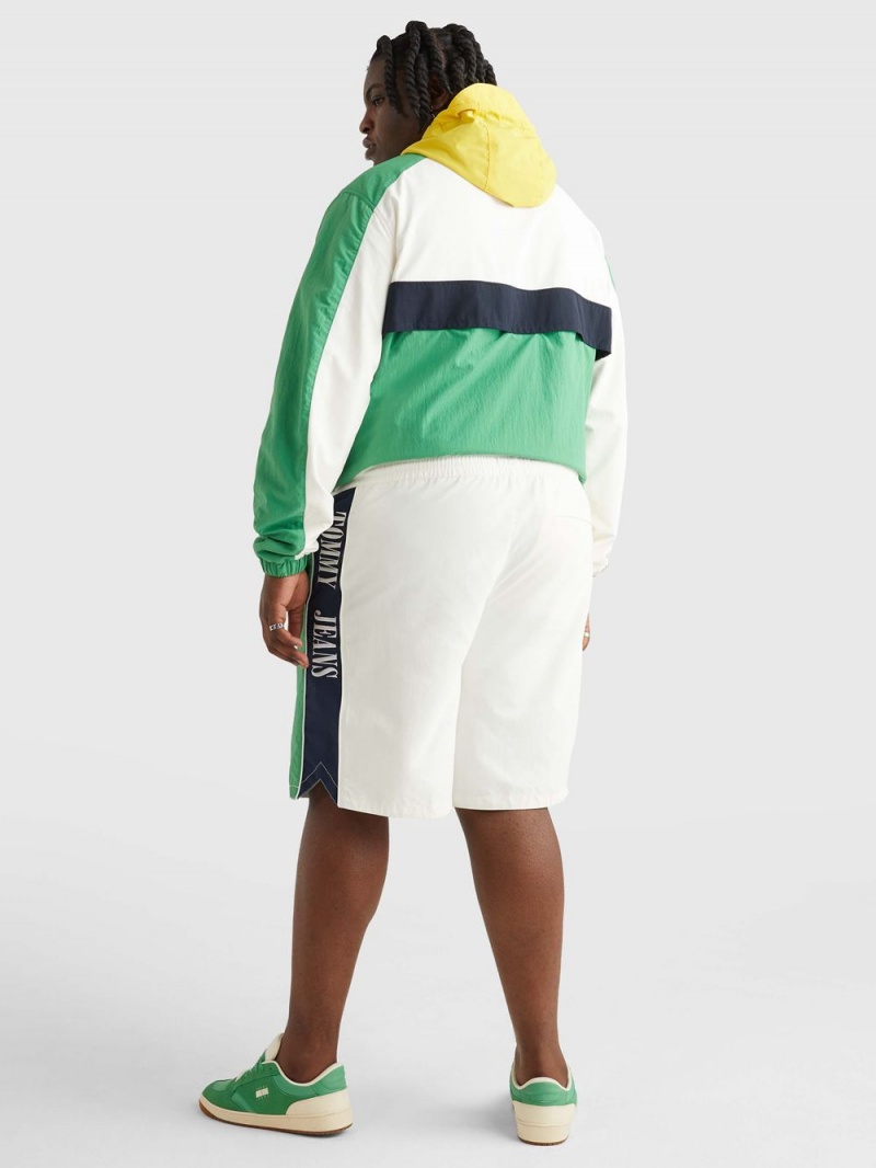 Tommy Hilfiger Plus Colour-Blocked Long Length Badshorts Herr Gröna | 508-MBZYCE