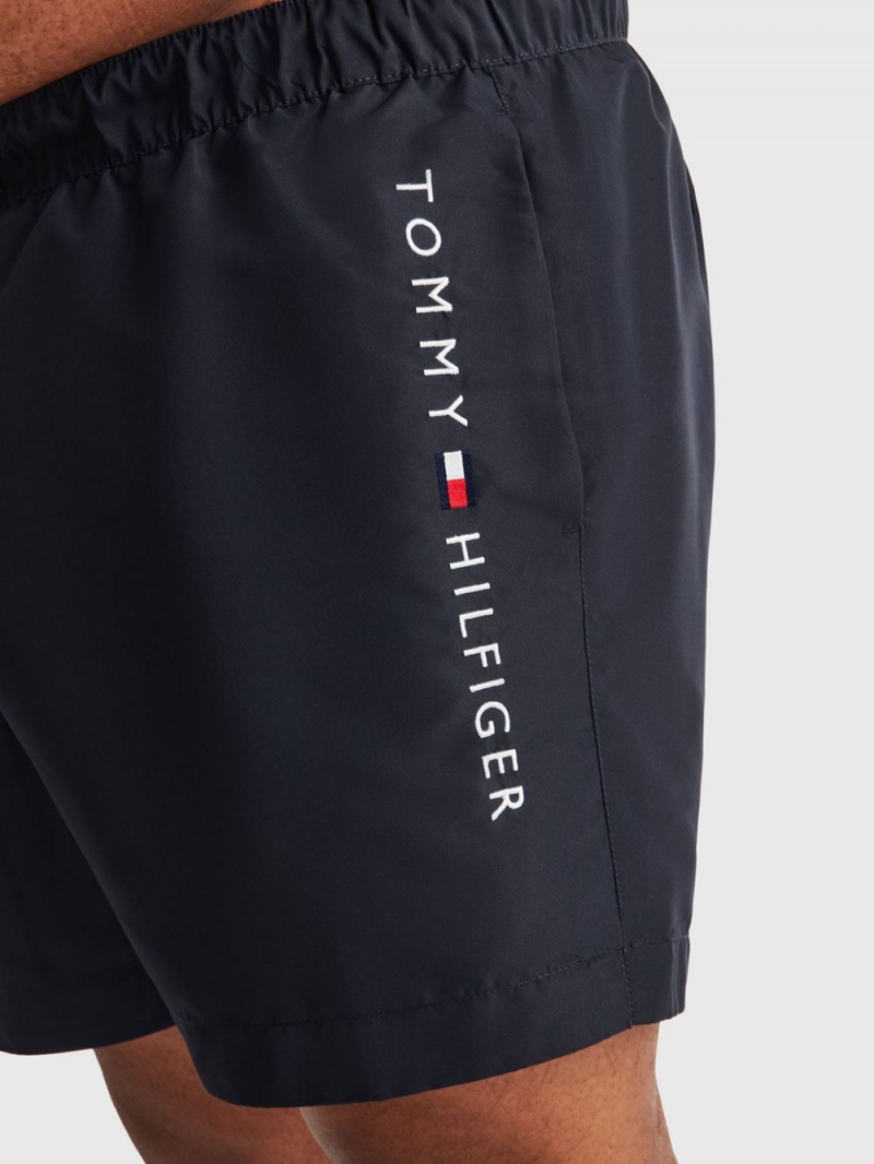 Tommy Hilfiger Plus Mid Length Logo Badshorts Herr Marinblå | 031-GCZOLP