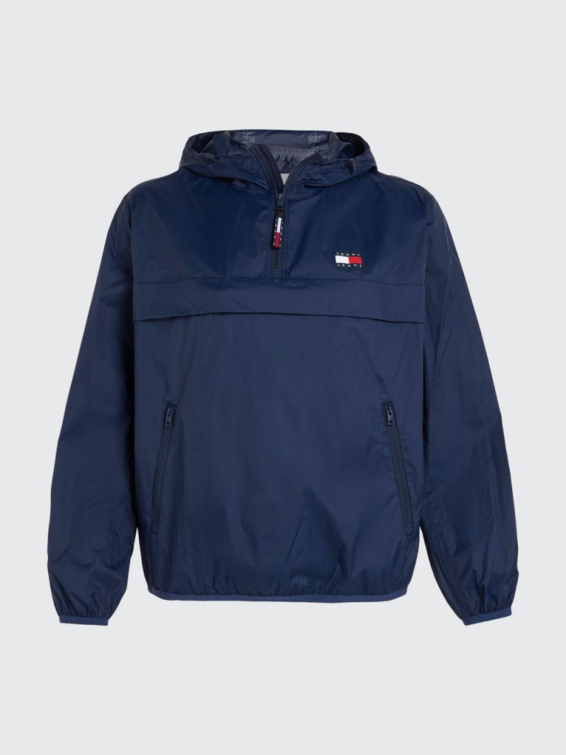 Tommy Hilfiger Plus Packable Popover Chicago Windbreaker Jackor Herr Marinblå | 201-HWDMVK