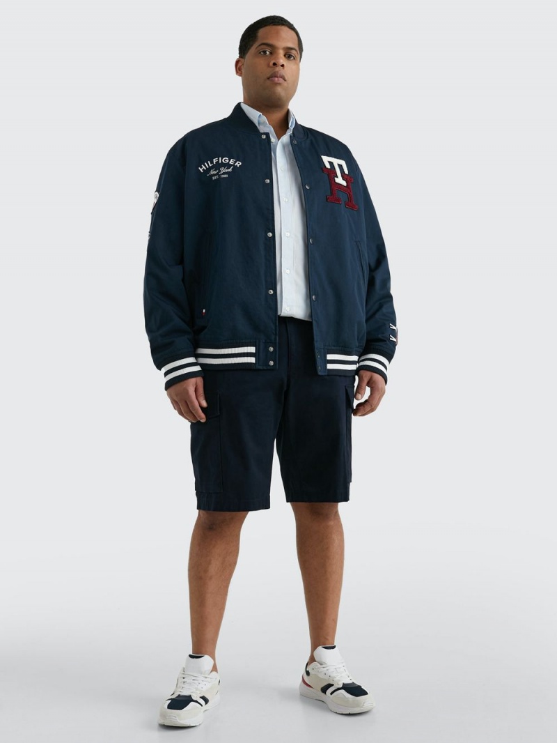 Tommy Hilfiger Plus Varsity Monogram Jackor Herr Marinblå | 924-XLTGSE