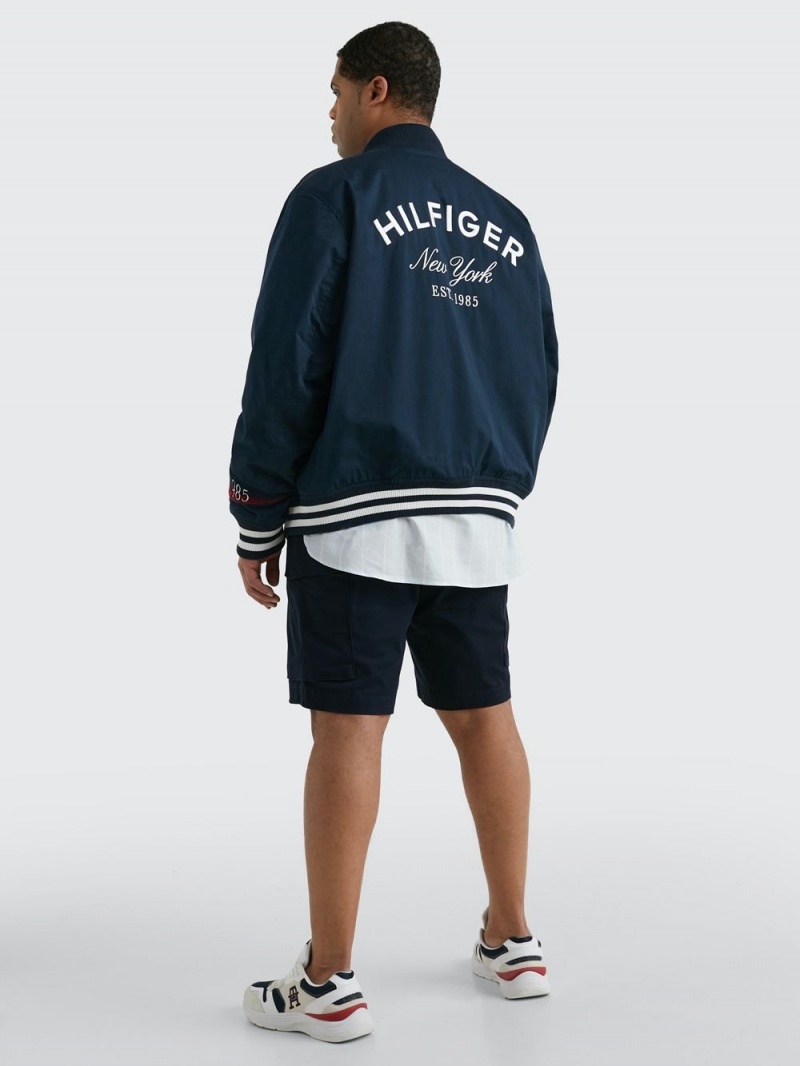 Tommy Hilfiger Plus Varsity Monogram Jackor Herr Marinblå | 924-XLTGSE