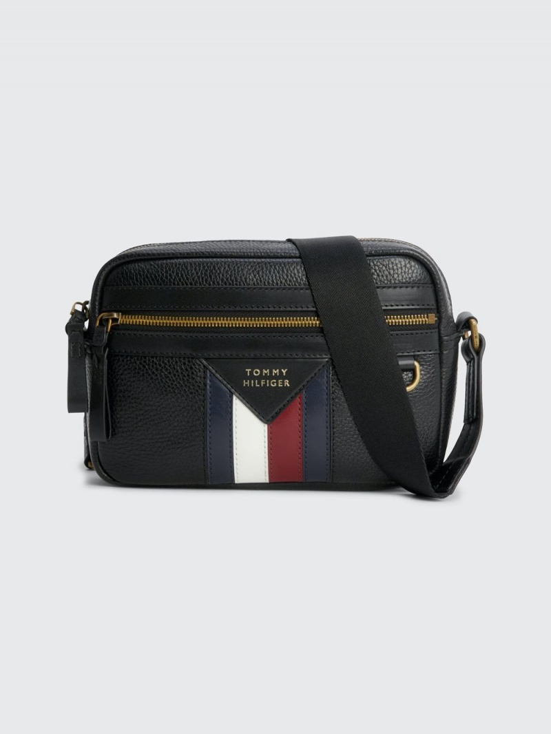 Tommy Hilfiger Premium Läder Camera Väskor Herr Svarta | 592-FEPCWX