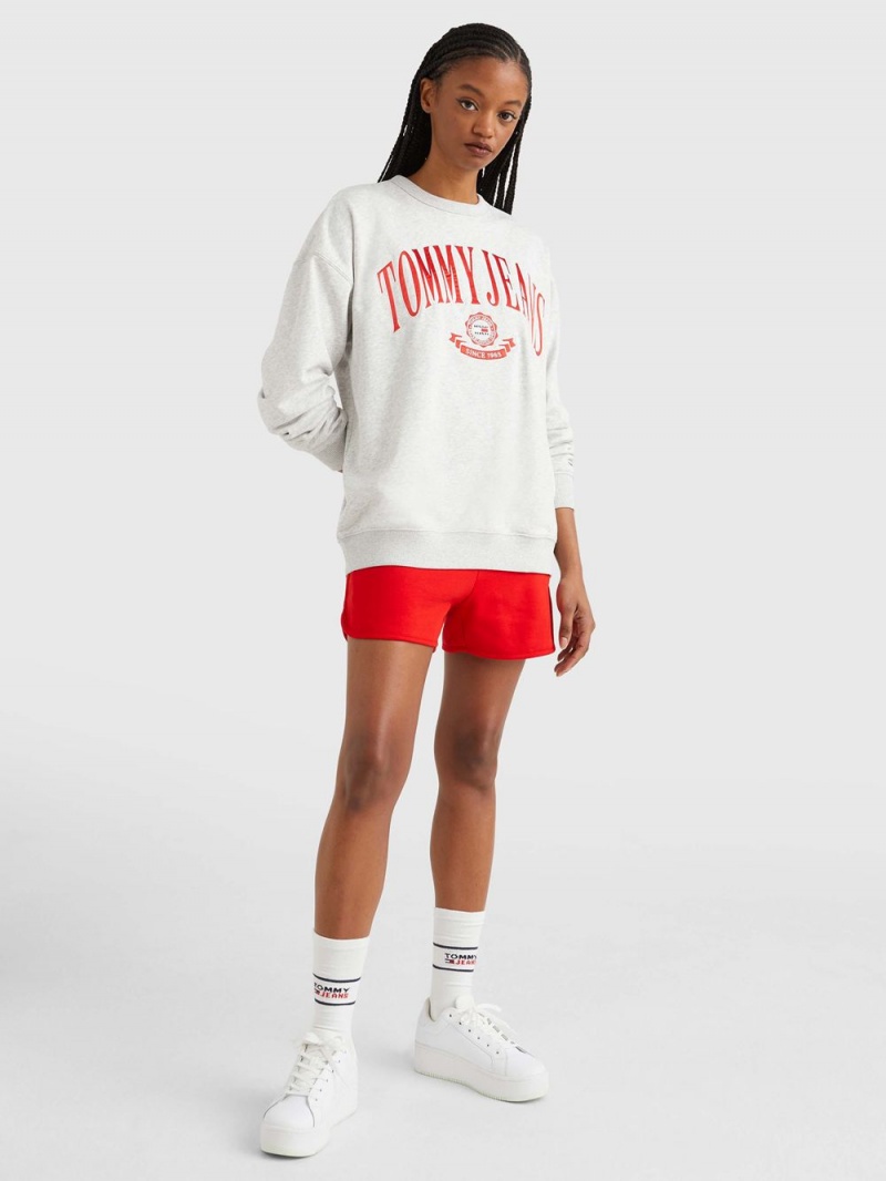 Tommy Hilfiger Prep Oversized Tröjor Dam Vita | 318-KQGRBH