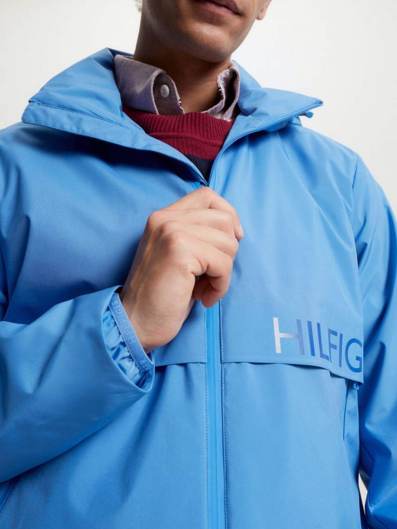 Tommy Hilfiger Protect Hooded Zip-Thru Sail Jackor Herr Blå | 652-MTLYBF