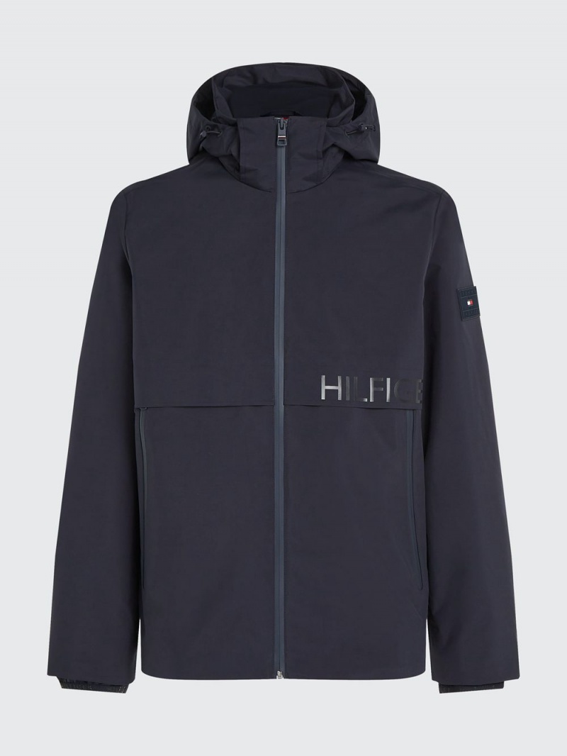 Tommy Hilfiger Protect Hooded Zip-Thru Sail Jackor Herr Blå | 326-VUJHAI