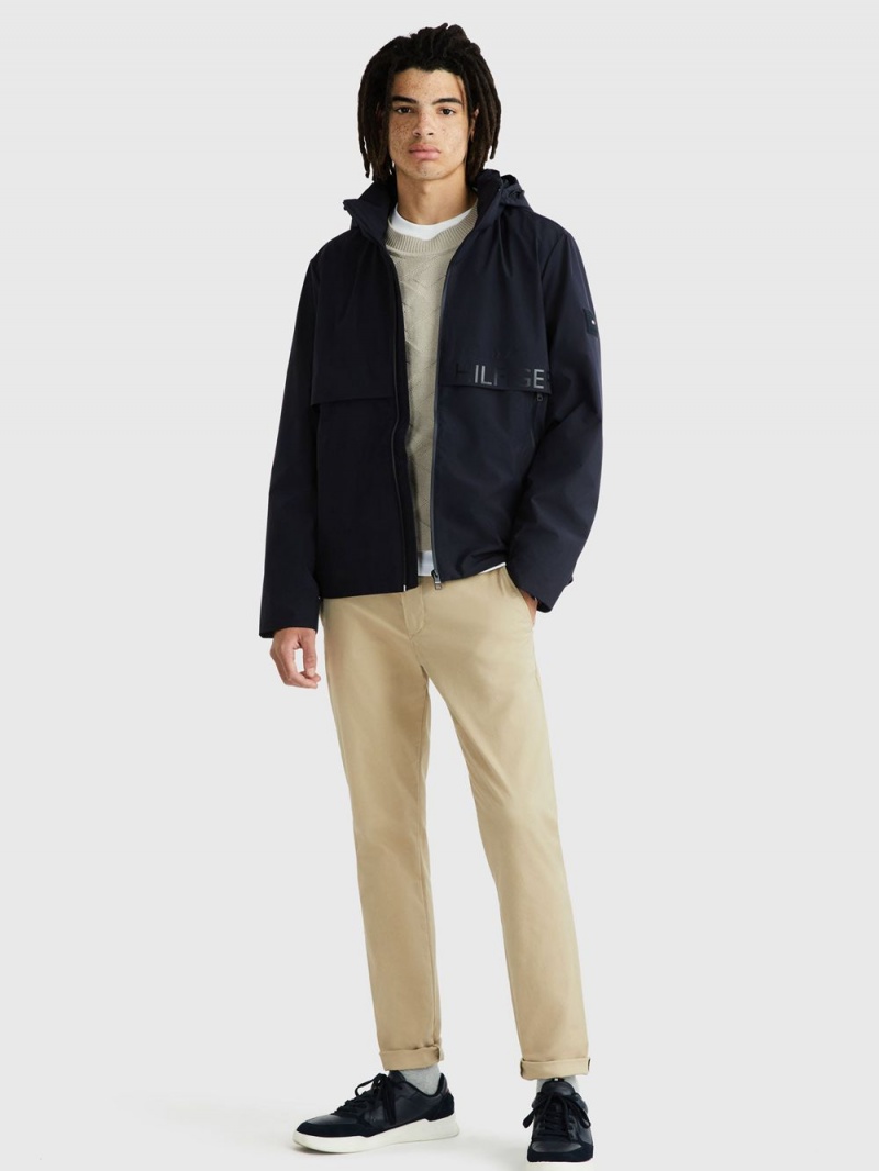 Tommy Hilfiger Protect Hooded Zip-Thru Sail Jackor Herr Blå | 326-VUJHAI