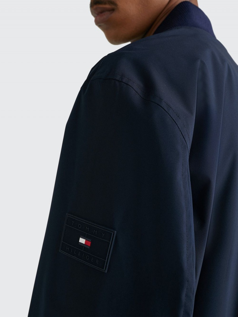 Tommy Hilfiger Protect Vatten Repellent Bomber Jackor Herr Marinblå | 356-ZNGPTS