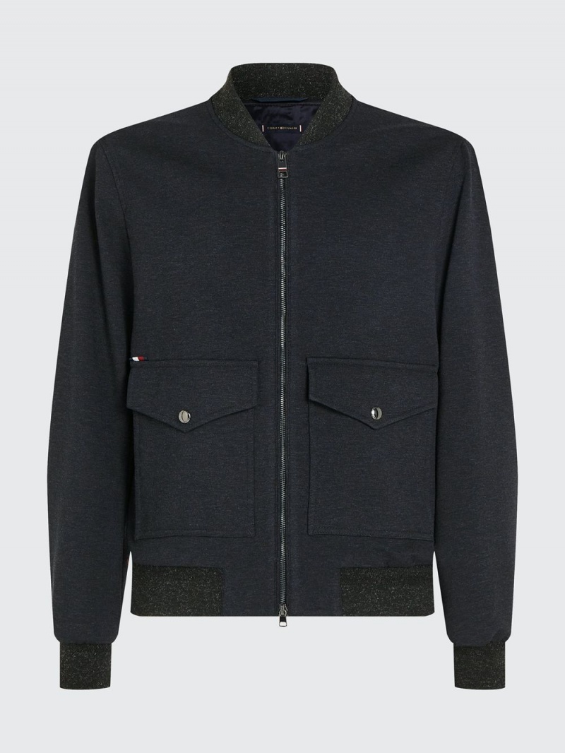 Tommy Hilfiger Punto Milano Bomber Jackor Herr Blå | 839-CVILUR