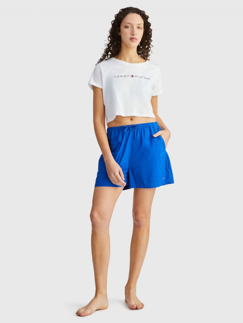 Tommy Hilfiger Pyjama Shorts Dam Blå | 483-WPZFBL