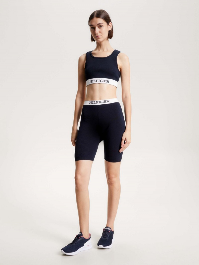 Tommy Hilfiger Recycled Mager Fit Cycle Shorts Dam Marinblå | 186-MULAEF