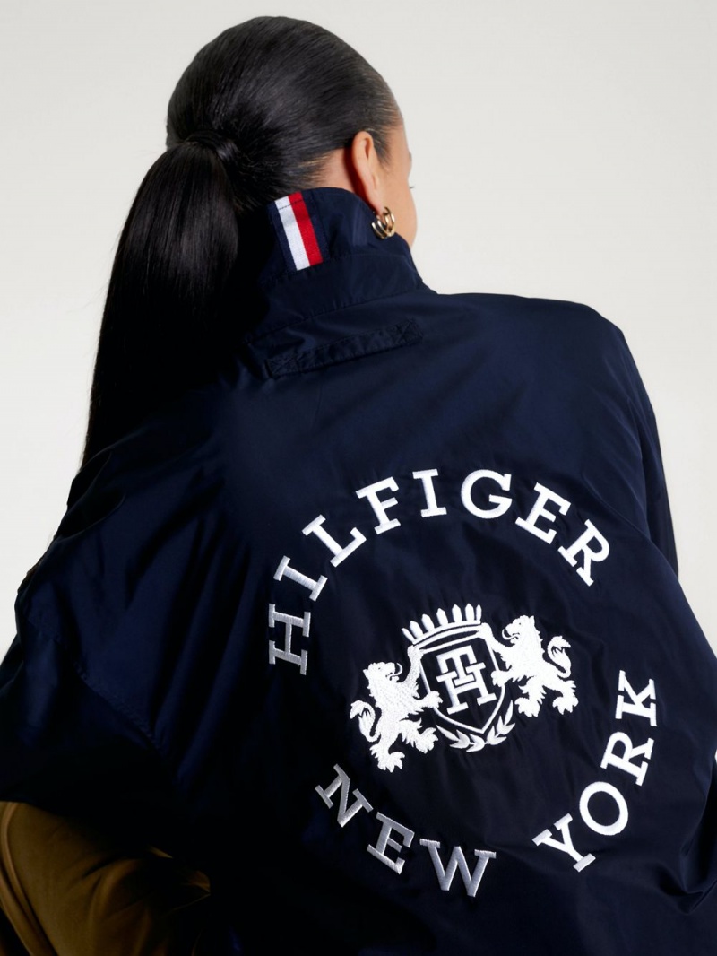 Tommy Hilfiger Recycled Vadderad Varsity Jackor Dam Marinblå | 265-JDSOXI