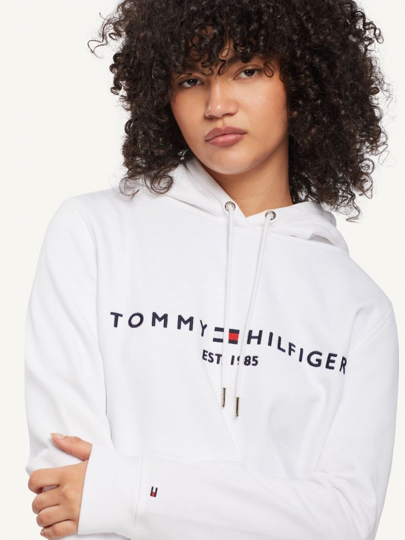 Tommy Hilfiger Regular Hoodie Dam Vita | 162-GNVZTY